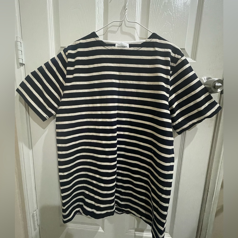 Norse projects godtfred classic compact ss striped shirt
